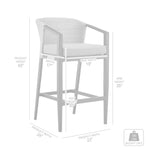 Aileen - Outdoor Patio Stool With Cushions