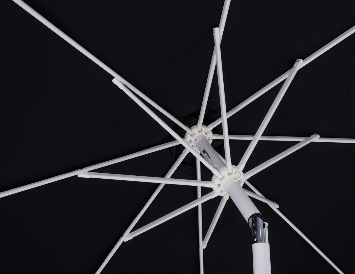 Fiji - Aluminum Patio Umbrella With Round Black And White Base