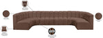 Arc - Faux Leather Modular U-Shaped Sectional