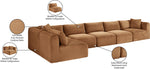 Shaggy - Fabric 6 Piece Modular Sectional