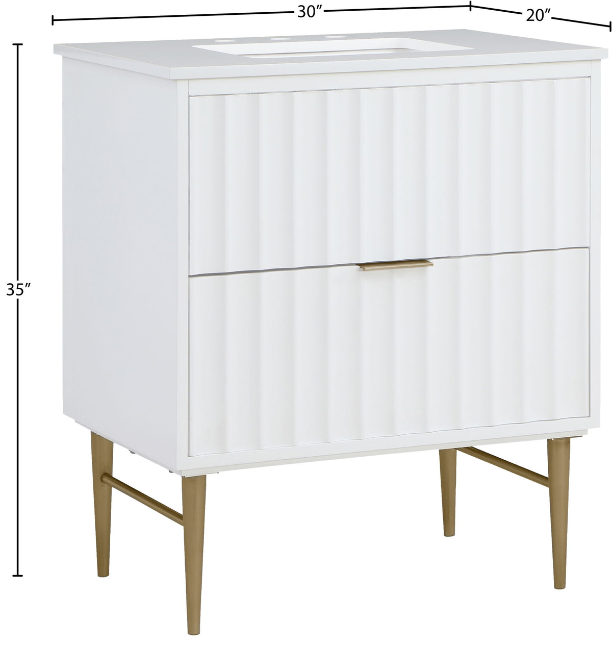 Modernist - Bathroom Vanity With Gold Legs