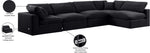 Comfy - 5 Piece Velvet Modular Sectional