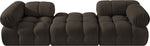 Ames - 3 Piece Boucle Modular Sofa With 1 Backless Seat
