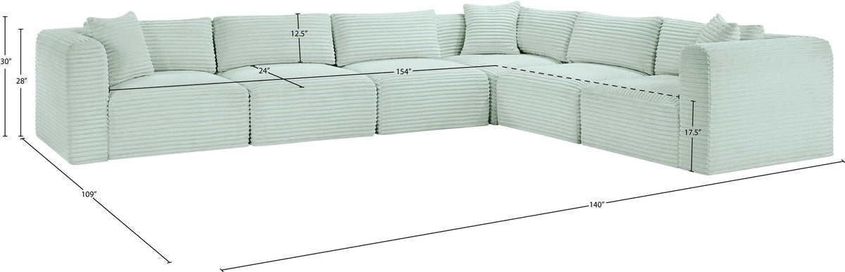 Shaggy - 6 Piece Modular Corner Sectional