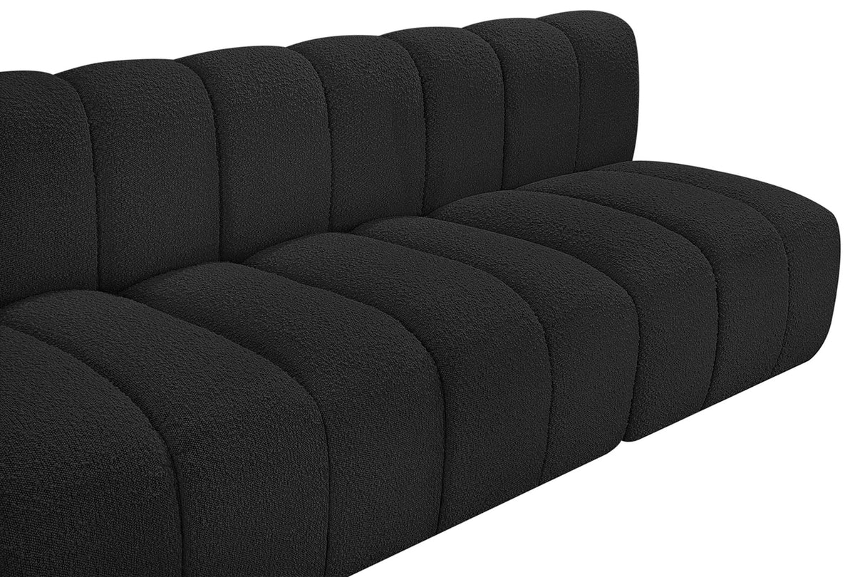Arc - Boucle Fabric 8 Piece Curved Modular Sofa