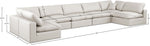 Comfy - 7 Piece Faux Leather Modular Armless Sectional