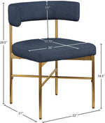 Rivage - Durable Dining Chair With Gold Frame (Set of 2)