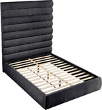 Adam - Chenille Fabric Bed With 89" Headboard