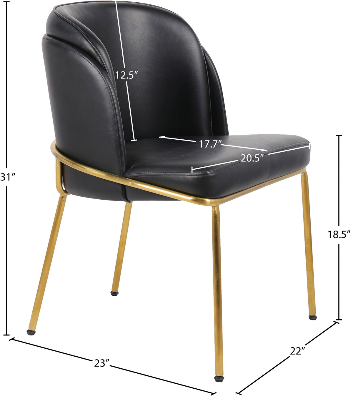 Jagger - Dining Chair (Set of 2) - Gold Base