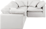 Indulge - Faux Leather 4 Piece Modular Corner Sectional