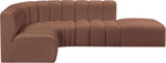 Arc - Faux Leather 5 Piece Corner Modular Sofa