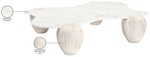 Liona - Marble And Acacia Wood Coffee Table
