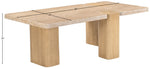 Ravenna - Genuine Fabric Travertine And Oak Wood Table