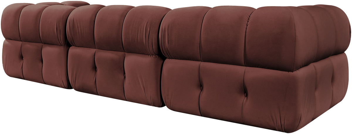 Orin - Velvet Performance Fabric Upholstered 3 Piece Modular Sofa