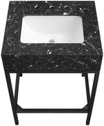Marmo - Engineered Marble Bathroom Vanity With Black Base