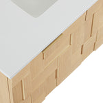 Leonardo - Engineered Stone And Solid Wood 24" Wall Mounted Bathroom Vanity