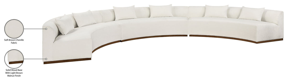 Avanti - Chenille Fabric Upholstered 3 Piece Modular Sectional