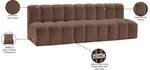 Arc - Faux Leather 3 Seats Modular Sofa