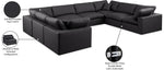 Comfy - 8 Piece Faux Leather Modular Sectional