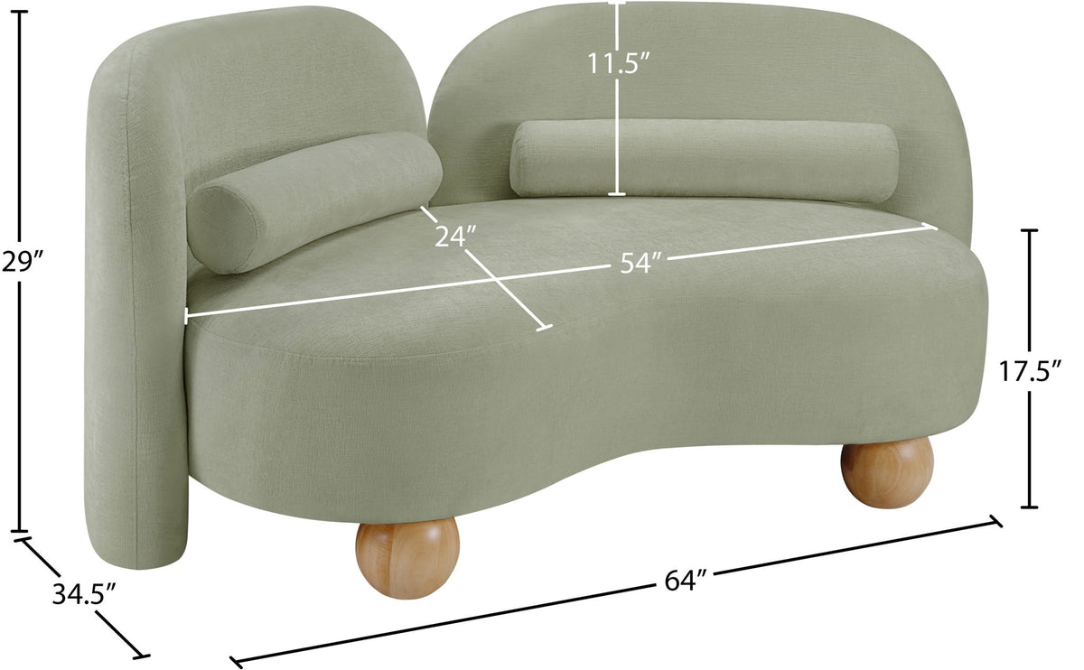 Daphne - Chenille Loveseat