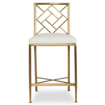 Fretwork - Counter Stool - Brass / White