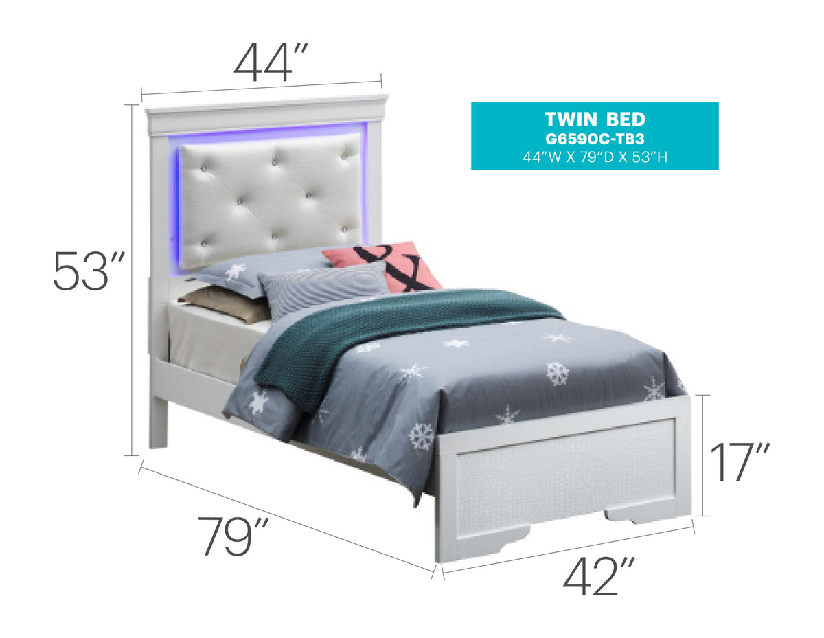 Glory Furniture - Lorana - Bed With LED