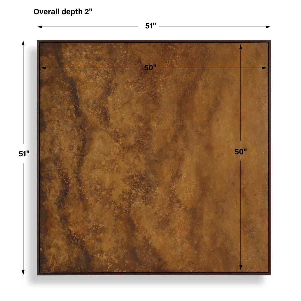 Burn - Hand Painted Canvas - Brown / Woodtone