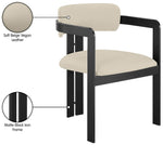 Aurum - Vegan Leather Upholstered Dining Chair With Graphite Black Base (Set of 2)