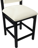 Roundhill - Faux Leather Counter Stool - Black Frame