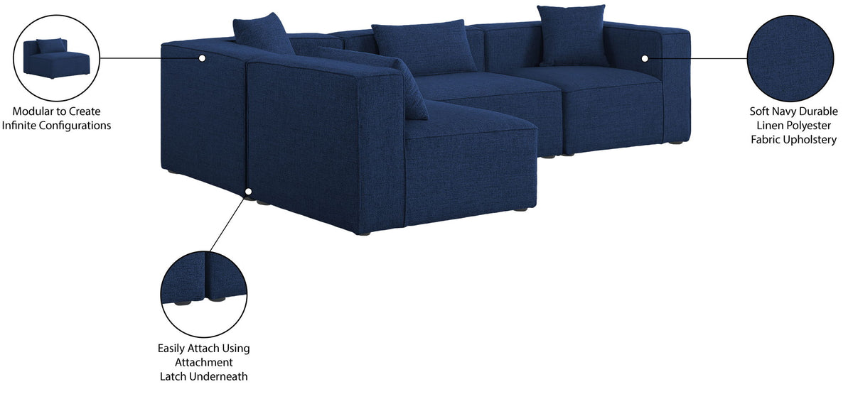 Cube - Linen 4 Piece Modular Corner Sectional