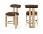 Arienzo - Velvet Performance Fabric Upholstered Counter Stool (Set of 2)