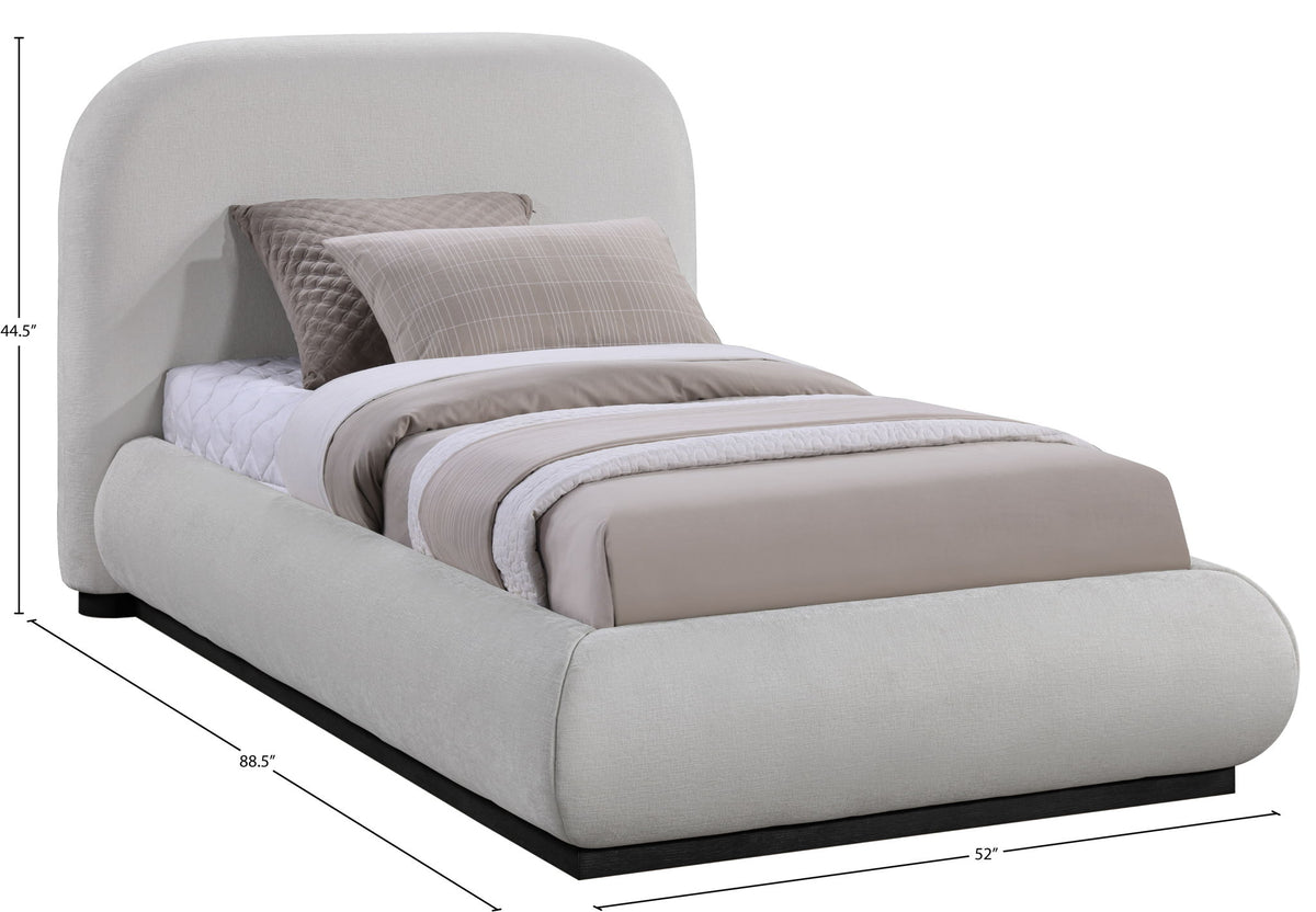 Vaughn - Chenille Bed With Black Base