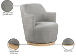 Clarita - Chenille Swivel Accent Chair