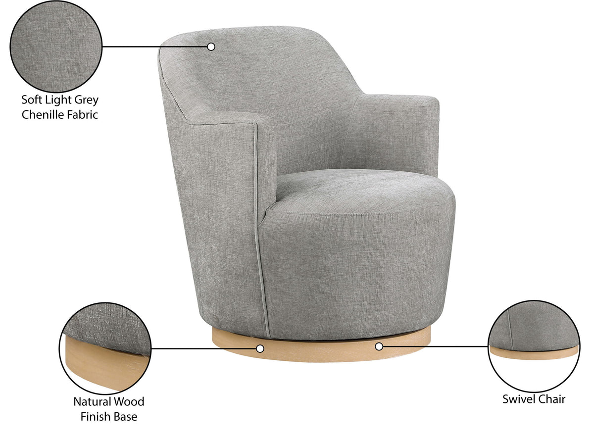 Clarita - Chenille Swivel Accent Chair
