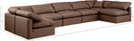 Indulge - Faux Leather 7 Piece Modular U-Shaped Sectional