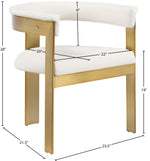 Romeo - Faux Leather Dining Chair With Gold Base (Set of 2)