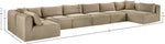 Shaggy - Fabric 8 Piece Modular U-Shaped Armless Sectional