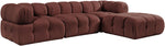 Orin - Velvet 4 Piece Modular Sectional With Chaise