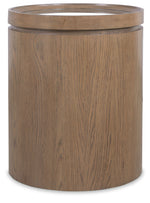 Sonnet - Round Side Table - Dark Gray / Light Brown