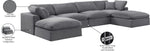Comfy - 6 Piece Velvet Modular Double Chaise Sectional