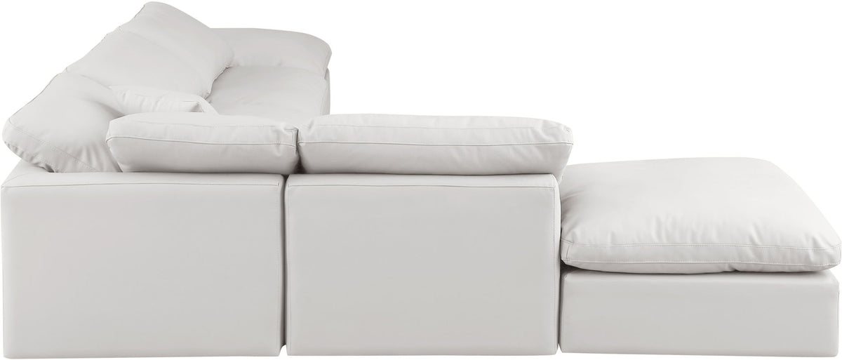 Indulge - Faux Leather 6 Piece Modular Armless Sectional