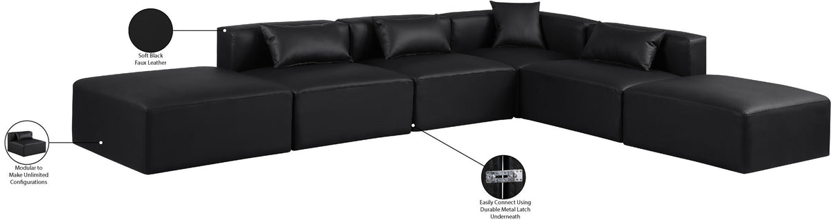 Cube - 6 Piece Modular Corner Armless Sectional