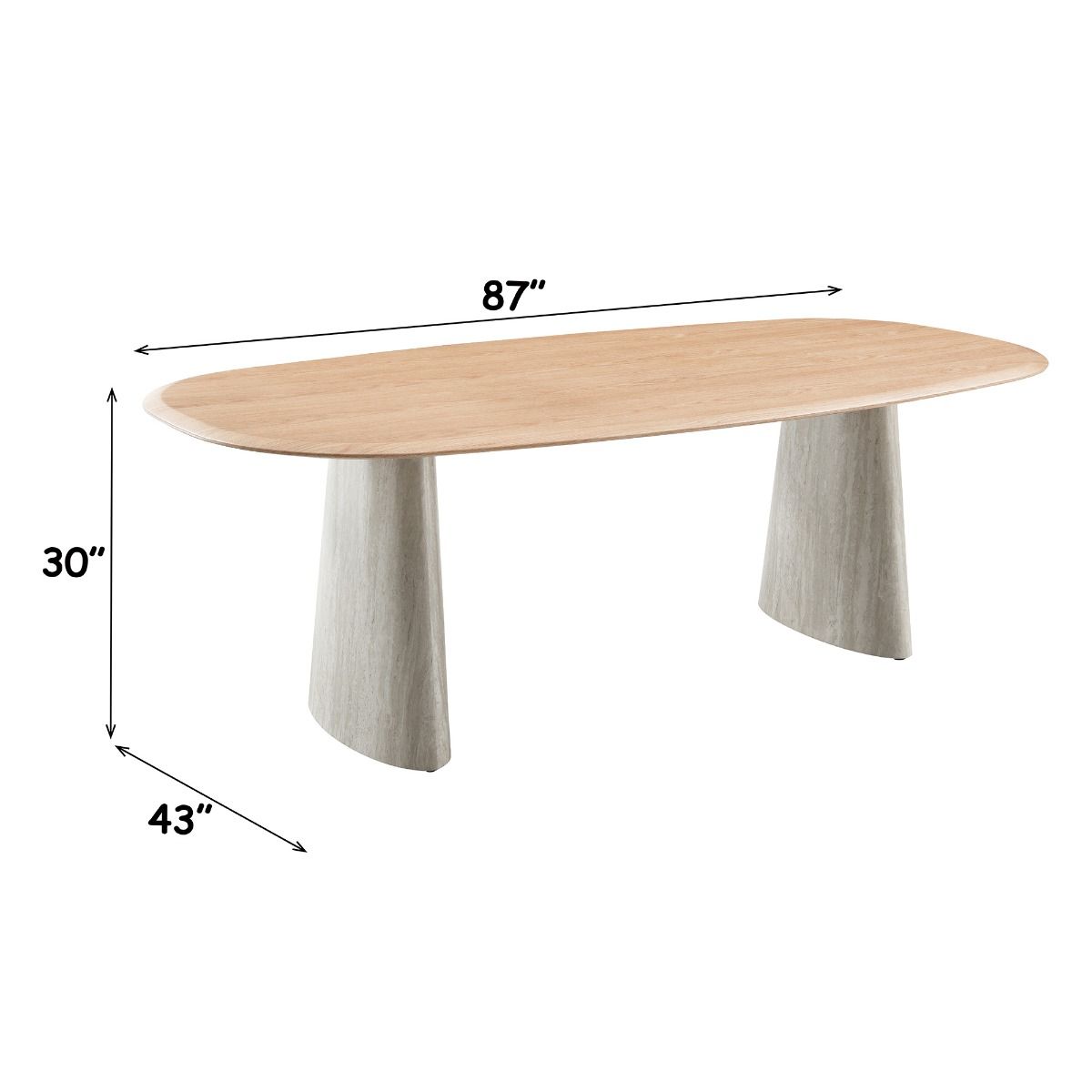 Ogin - Dining Table - Gray