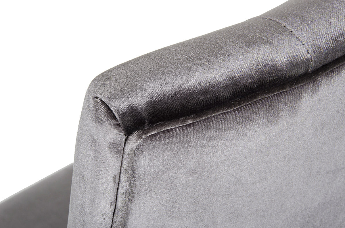 Charlotte - Grey Velour Dining Chair (Set of 2) by VIG Furniture - View 3