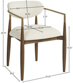 Riccio - Fabric Dining Arm Chair (Set of 2) - Walnut Frame