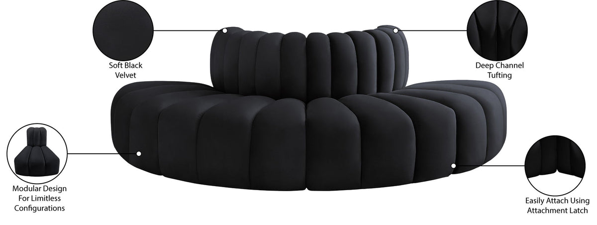 Arc - Velvet 4 Piece Modular Sofa