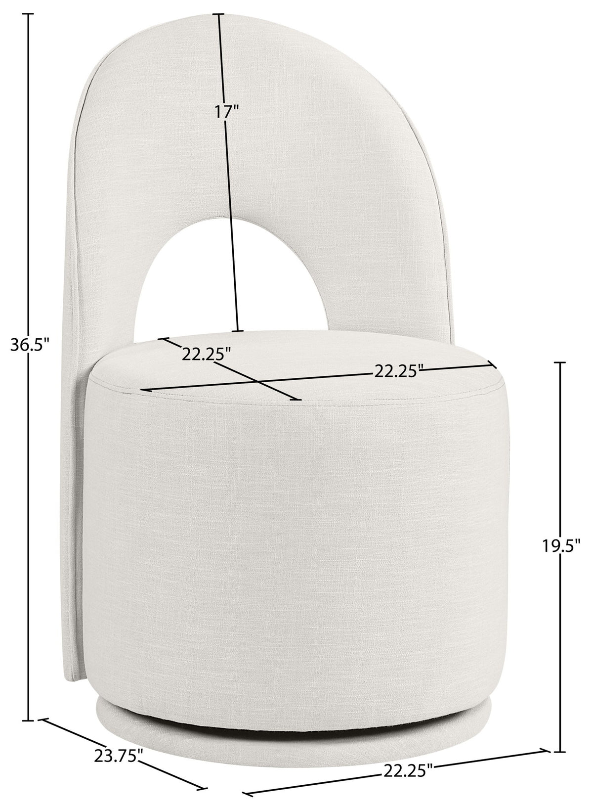 Cirelle - Linen Textured Performance Fabric Dining Chair (Set of 2)