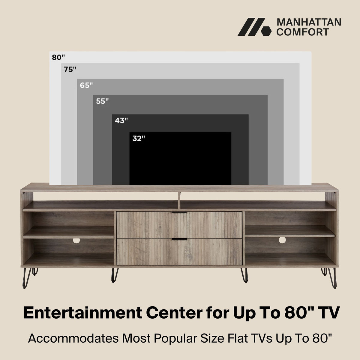 Manhattan Dumbo - Fluted TV Stand