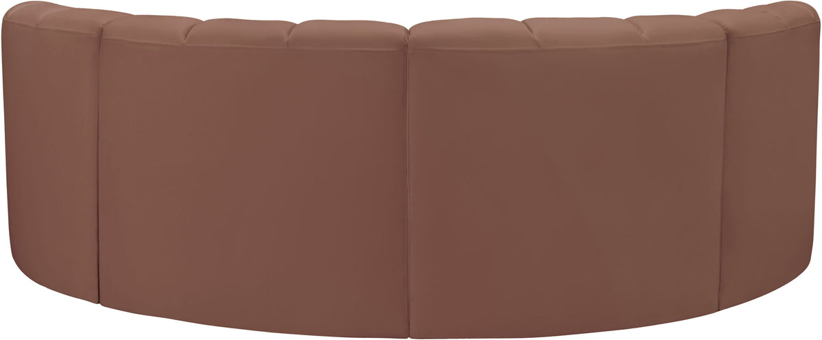 Arc - Faux Leather 4 Piece U-Shaped Modular Sofa