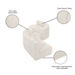 Arc - Boucle Fabric 6 Piece Modular Sofa - Black